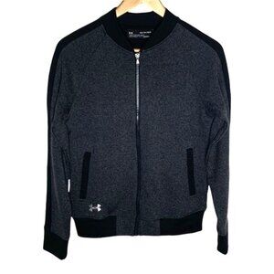 Under Armour ColdGear Women’s XS Zip Jacket Black Gray Athletic Running Gym